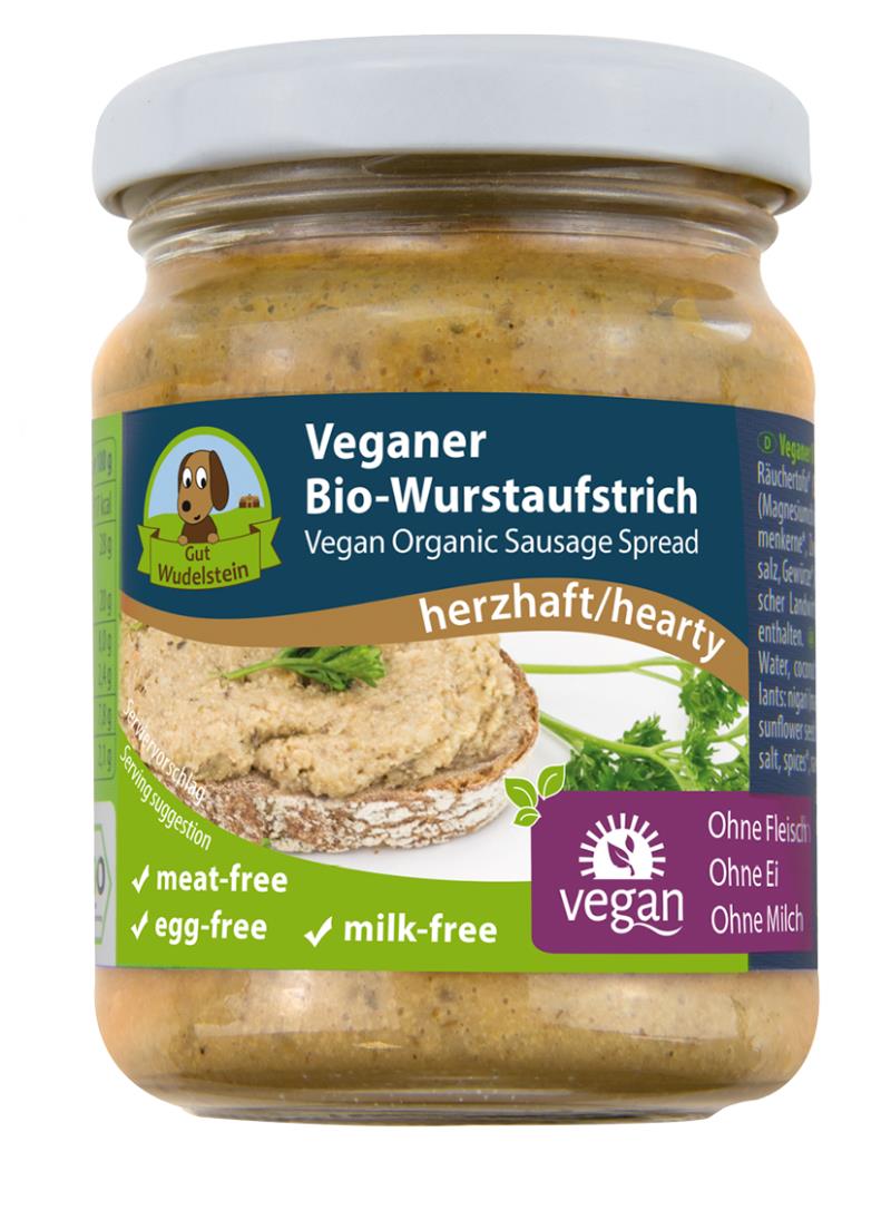 Bio-Wurstaufstrich - vegane Gut Wudelstein herzhaft Veganer Wurst-Alternative